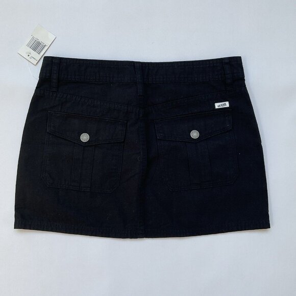 Guess Women's Originals Ripstop Mini Skirt Cargo Pockets In Black Size 27 - Picture 10 of 10